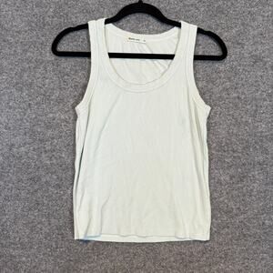 Marine Layer Shirt Womens Medium Blue Tank Top Ribbed Knit Round Neck Casual‎
